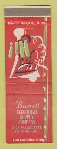 Matchbook Cover - Barrett Electric Supply St Louis MO Christmas