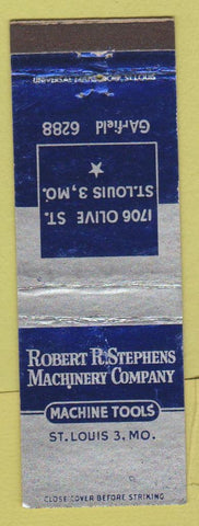 Matchbook Cover - Robert Stephens Machinery ST Louis Moe WEAR