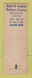 Matchbook Cover - Robert Stephens Machinery ST Louis Moe WEAR