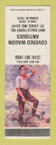 Matchbook Cover - Covered Wagon Antiques St Louis MO Abraham Lincoln