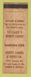 Matchbook Cover - County Lumber St Louis County MO