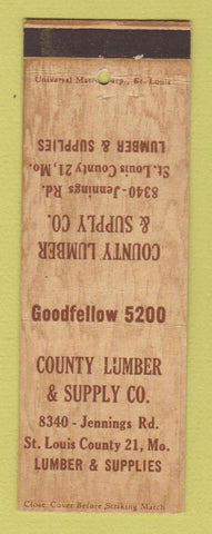 Matchbook Cover - County Lumber St Louis County MO