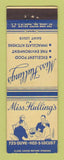 Matchbook Cover - Miss Hulling's Restaurant St Louis MO WEAR