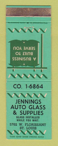 Matchbook Cover - Jennings Auto Glass Supply ST Louis MO