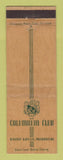 Matchbook Cover - Columbian Club St Louis MO WEAR
