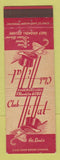 Matchbook Cover - Club Hi Hat St Louis MO