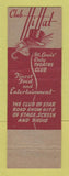 Matchbook Cover - Club Hi Hat St Louis MO