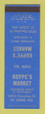 Matchbook Cover - Koppe's Market Grocery St Louis MO