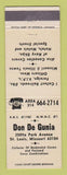 Matchbook Cover - Don De Gunia Match Collector St Louis MO