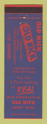 Matchbook Cover - Old Nick Candy Bar
