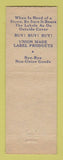 Matchbook Cover - Stove Mounters' Union St Louis MO