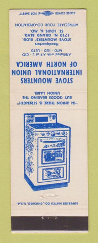 Matchbook Cover - Stove Mounters' Union AFL St Louis MO