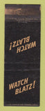 Matchbook Cover - Blatz Beer WEAR