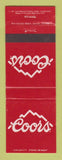 Matchbook Cover - Coors Beer Golden Colorado