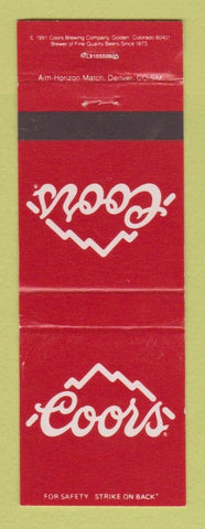 Matchbook Cover - Coors Beer Golden Colorado