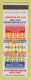 Matchbook Cover - Market 64 Lanes Bowling Hicksville Syosset NY