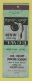 Matchbook Cover - 20th Century Bowling Academy York PA