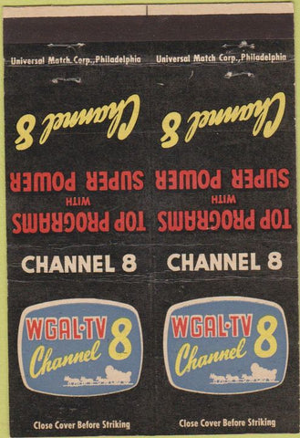 Matchbook Cover - Channel 8 TV  40 Strike