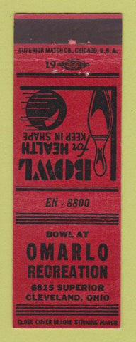 Matchbook Cover - Omarlo Recreation Bowling Cleveland OH