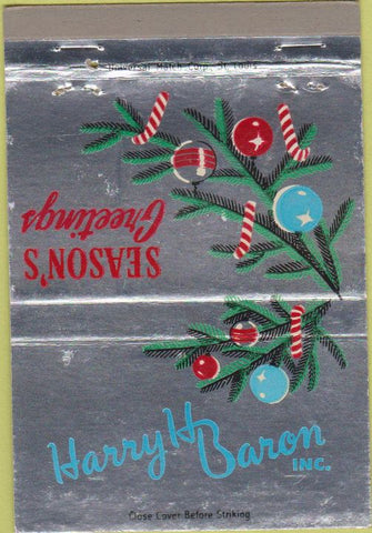 Matchbook Cover - Harry H Baron Designer Furniture Seattle WA 40 Strike