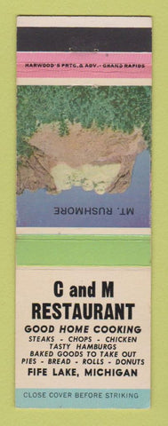 Matchbook Cover - C and M Restaurant Fife Lake MI
