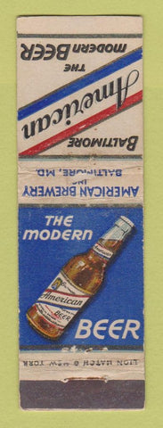Matchbook Cover - American Beer Baltimore MD WORN