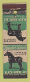 Matchbook Cover - Black Horse Ale Beer WORN