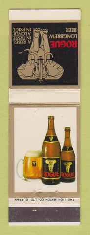 Matchbook Cover - Rouge Longbrew Beer South Africa