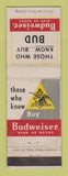 Matchbook Cover - Budweiser Beer WEAR