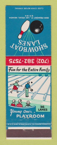 Matchbook Cover - Showboat Lanes Bowling Las Vegas NV