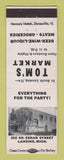 Matchbook Cover - Tom's Market Lansing MI grocery