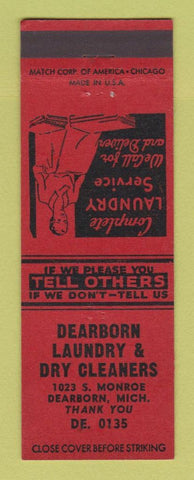 Matchbook Cover - Dearborn Laundry Dry Cleaners Dearborn MI