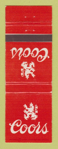 Matchbook Cover - Coors Beer