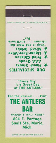 Matchbook Cover - Antlers Bar Sault Ste Marie MI