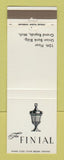Matchbook Cover - The Finial Grand Rapids MI restaurant