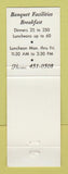 Matchbook Cover - The Finial Grand Rapids MI restaurant