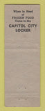 Matchbook Cover - Capitol City Locker Lansing MI WEAR