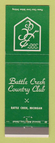 Matchbook Cover - Battle Creek Country Club MI