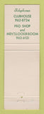 Matchbook Cover - Battle Creek Country Club MI