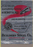 Matchbook Cover - Builders Steel Co Kansas City MO  40 Strike