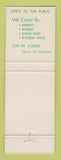 Matchbook Cover - Bonnie Brook Country Club Detroit MI