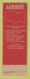 Matchbook Cover - Lennox Furnace Geo Meyer Montague MI