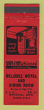 Matchbook Cover - Melodee Motel Whitehall MI