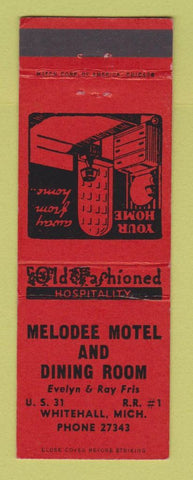 Matchbook Cover - Melodee Motel Whitehall MI