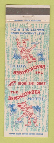 Matchbook Cover - Beachcomber Motel Manistique MI WORN
