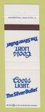 Matchbook Cover - Coors Light Beer Silver Bullet
