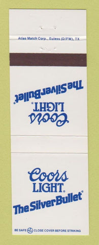 Matchbook Cover - Coors Light Beer Silver Bullet