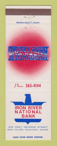 Matchbook Cover - Iron River National Bank Iron River MI