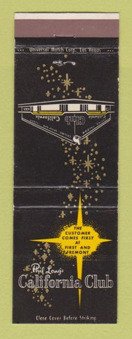 Matchbook Cover - Phil Long's California Club Casino Las Vegas NV