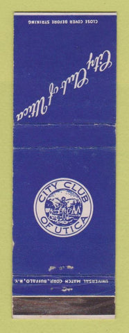 Matchbook Cover - City Club of Utica NY